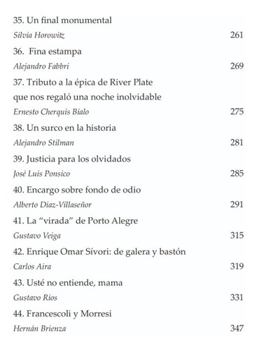 Imagen 6 de 7 de Tu Grato Nombre.antología De Relatos Sobre River Plate/fabro