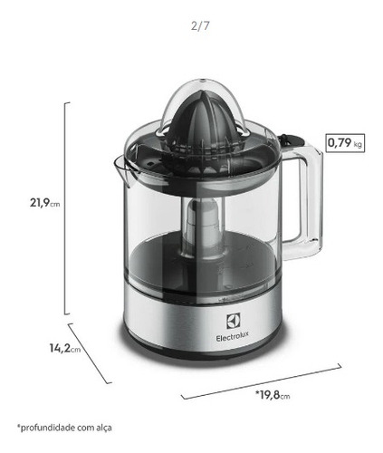Espremedor De Frutas Efficient Ecp10 Electrolux 800ml 127v