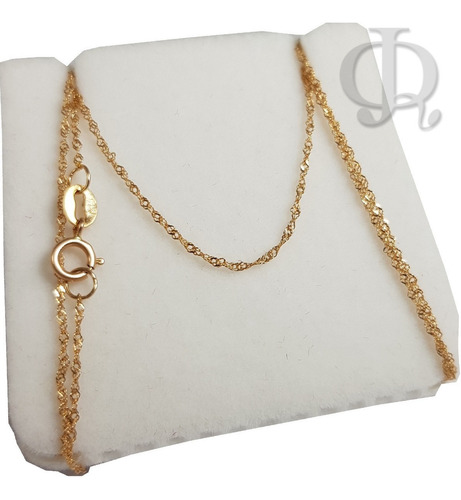 Cadena Oro 18k Singapur 40cm 45 Cm Mujer Garantia Jr Joyas