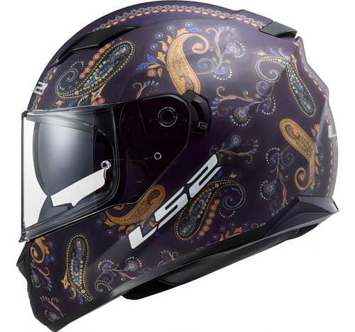 Casco Ls2 Ff320 Stream Pasly, color violeta mate