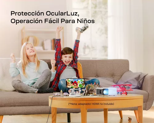 Mini Proyector Videoproyector Soporta 1080P, Proyector Portátil Cine en  Casa, para Movil/Teléfono/PC/PS4/TV Stick/HDMI, Regalo para Niños :  : Electrónica