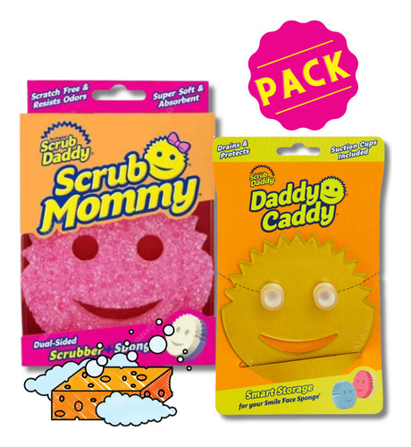 Pack Esponja Scrub Mommy + Daddy Caddy