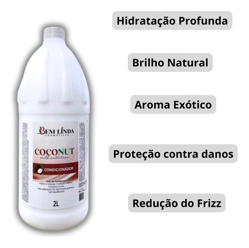 Condicionador Coconut Milk 2 Litros Profissional