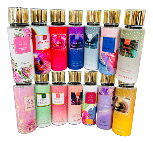 Perfumes Mayoreo 8 Body Mist Mujer Fragancia 250ml