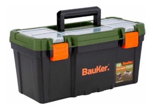 Caja De Herramientas 16 Bauker Color Verde Oscuro