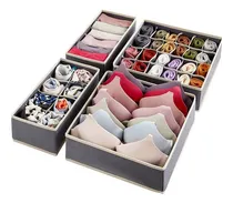 Comprar Pack De 4 Organizadores De Ropa Interior Plegables Beige