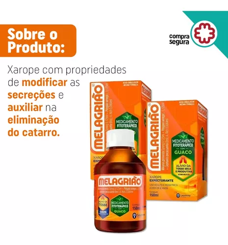 Kit 2 Melagriao Xarope Expectorante 150ml - Catarinense em Promoção na  Americanas