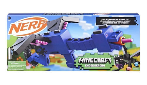 Lanzador Dardos Nerf Minecraft Ender Dragon / Diverti