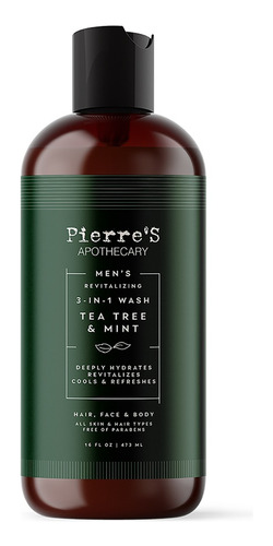 Pierre S Apothecary Shampoo Hombre 3 En 1 Revitalizante 473