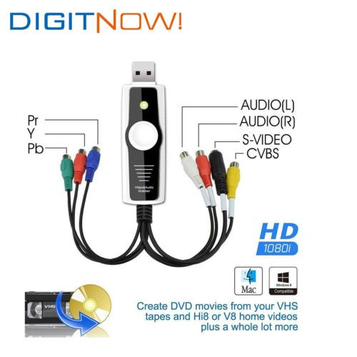 ¡digitnow! Digital Alta Definición/ypbpr Vhs A Dvd Y Usb De 