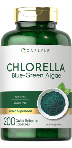 Chlorella Cholorella Blue Green 500mg Liberacion Rapida