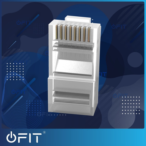 Imagen 4 de 9 de Ficha Rj45 Blindada Metalica Conector Utp Stp 1000mbps 5e