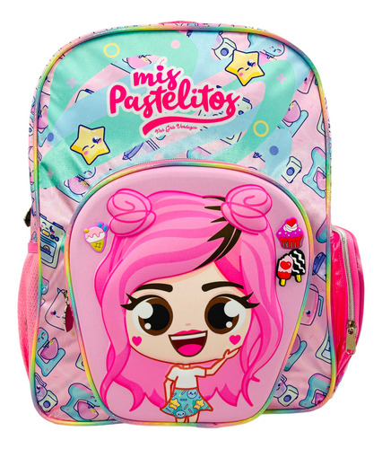 Mochila Mis Pastelitos Botones Charms Primaria Ruz Original