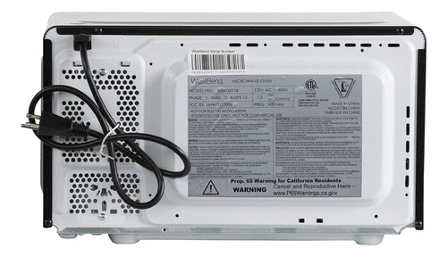 Horno Microondas West Bend Wbmw71b 700w 0.7l Compact Negro
