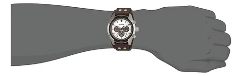 N Reloj Pulsera Fossil Coachman Con Correa De Cuero Color