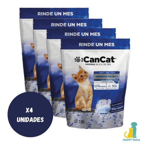 Silica Cancat Brisa Fresca 4 X 3,8 Lts. - Happy Tails