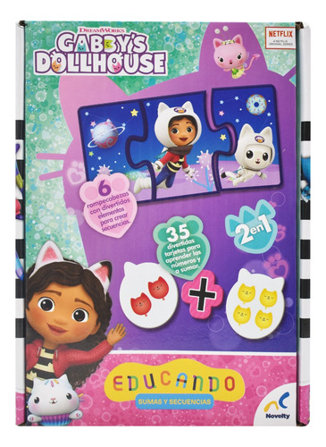 Gabbys Dollhouse Educando Juego De Mesa 2 En 1 Novelty