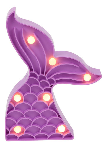 Lámpara Trasera Con Diseño De Sirena, Decoración Para Fiesta