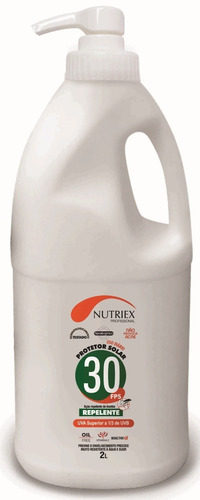 Protetor solar Nutriex Profissional FPS 30 Ação Repelente em creme 1 unidade de 2 L