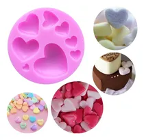 Comprar Molde De Silicona Corazones Para Reposteria , Jabones Y Otro