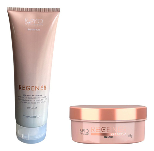 Kit Regenér Shampoo 240ml + Máscara 165g Kpro