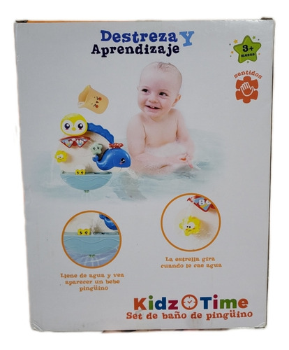 Kidz Time Set De Baño De Pingüino Para Bebé Juguete De Baño