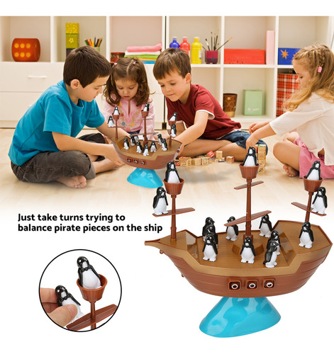 Juego De Equilibrio De Barco Pirata De Escritorio Para Niños
