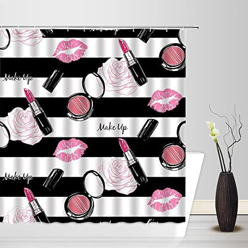 T Maquillaje De Moda Cortina De Ducha Mujer Niñas Lápiz
