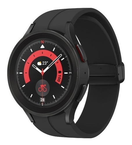 Samsung Galaxy Watch5 Pro (Bluetooth) 1.4" caja 45mm de  titanio  black titanium, malla  black titanium y bisel  black titanium SM-R920
