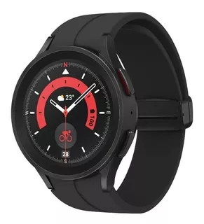 Samsung Galaxy Watch5 Pro (Bluetooth) 1.4" caja 45mm de titanio black titanium, malla black titanium de silicona SM-R920