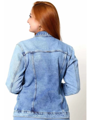 Imagem 4 de 4 de Jaqueta Linda Jeans Sawary Feminina Tipo Boyfriend