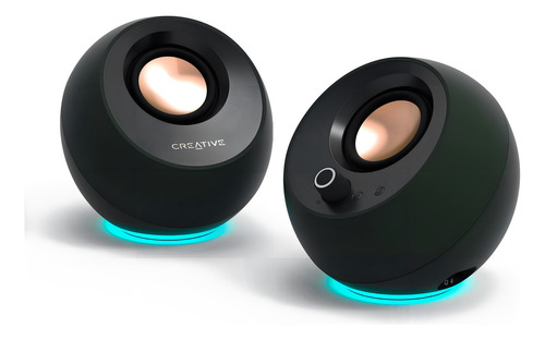 Creative Pebble Pro - Altavoces Para Computadora Minimalist. Color 2.0 Usb-c Audio Verde Con Rgb