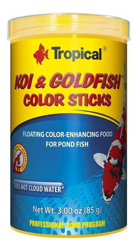 Alimento Tropical Koi & Goldfish Colour Sticks 85g - Flote