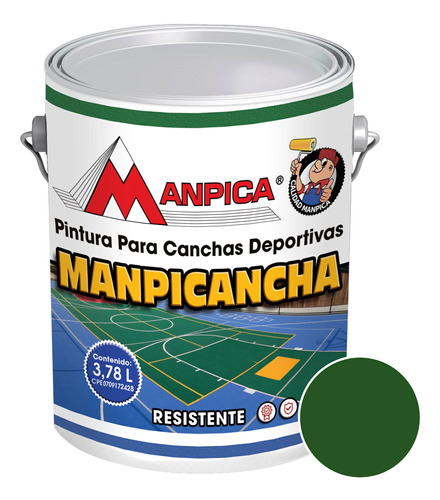 Pintura Para Cancha Verde 1 Gl Manpica