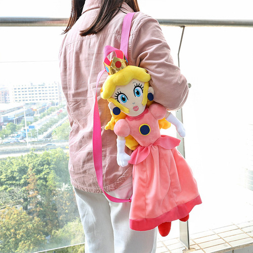Super Mario Princess Peach Mochila Muñeca Peluche Juguete