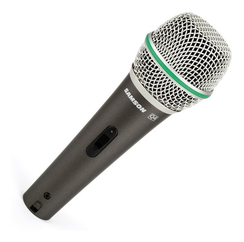 Samson Q4 Microfono Dinamico Cardioide De Mano Con Switch Color Gris Oscuro