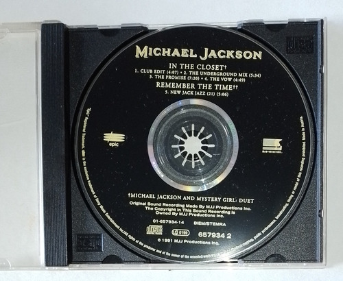Michael Jackson Cd In The Closet (ver Descrip.)