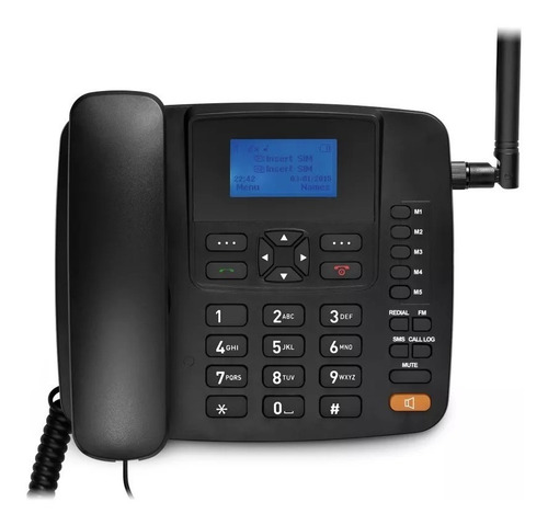 Telefone Fixo Celular Rural De Mesa Antena 5 Band 3g Sem Fio