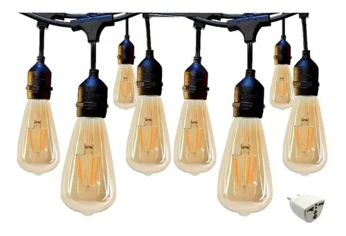 comprar Guirnalda Terraza Ampolletas 4w Incluidas Soquetes 10 Mtr