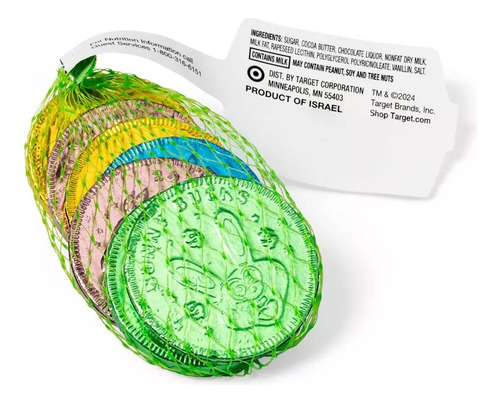 Monedas De Chocolate Pascua 24 Quilates 24-carrot 7pz Imp.