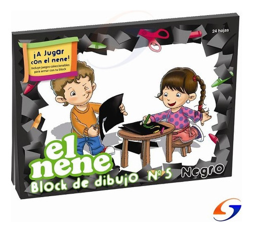 Block Cartulina El Nene A4 Negra Serviciopapelero