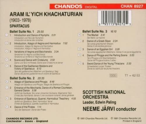 Cd:aram Il Yich Khachaturian: Spartacus Ballet Suites 1-3