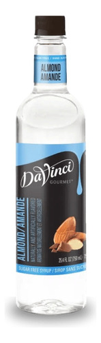 Jarabe Davinci Almendra Sugar Free Botella 750 Mililitros