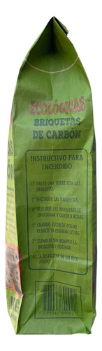 Briquetas De Carbón De Quebracho Ecológicas X4 Bolsas