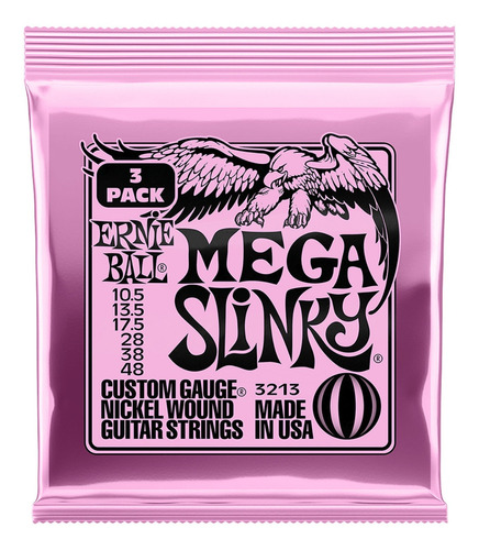 Cuerdas Guitarra Electrica Pack X3 Ernie Ball Mega .010,5