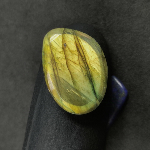 Lapislazuli Rectangular - Labradorita Dorada Tallado Hoja