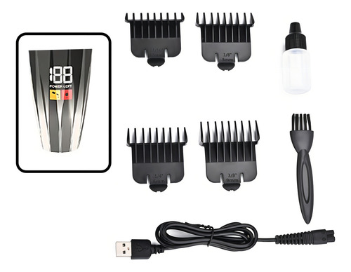Kit Maquina De Cabelo Wmark Ng 311 Aparador De Pelos + Base
