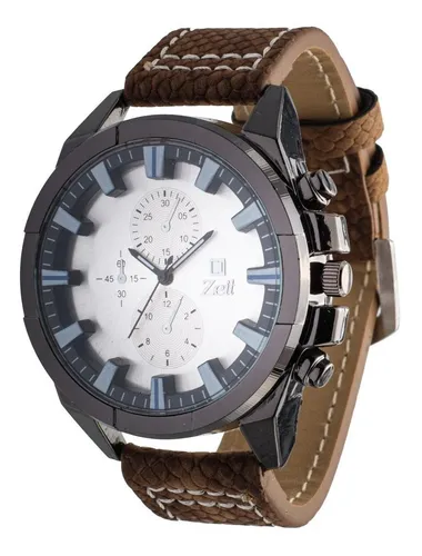 Reloj An logo Zeit Caballero Correa De Tacto Piel
