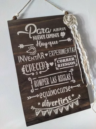 R Esta llorando gatear Cuadros De Madera De Pino Colgantes, Decorados En Relieve. | MercadoLibre