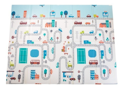 Tapete De Juego Papubaby Plegable Multiusos 150 X 200 Cm Carretera